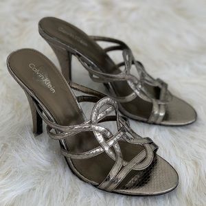 Calvin Klein silver sandals size 5.5M